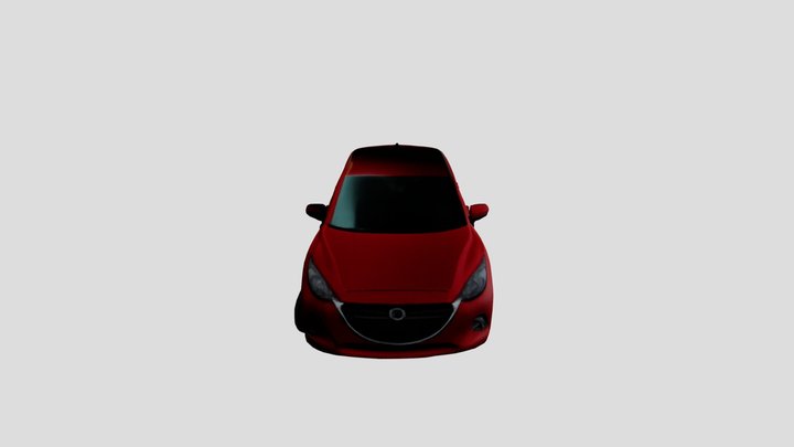 Red Toyota 3D 3D Model