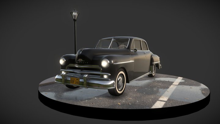 1950 Plymouth Special Deluxe Club Coupe 3D Model