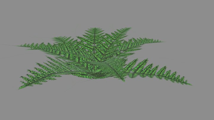 Fern Bush 3D Model