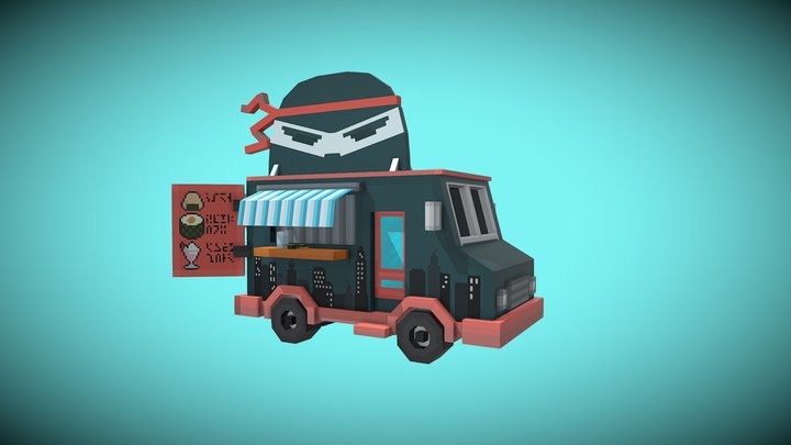 Chinese Food Van 3D Model