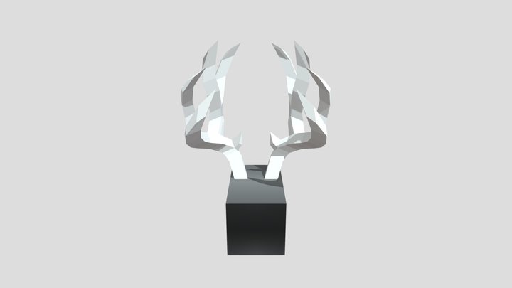 Low-Poly Mule Deer Antlers