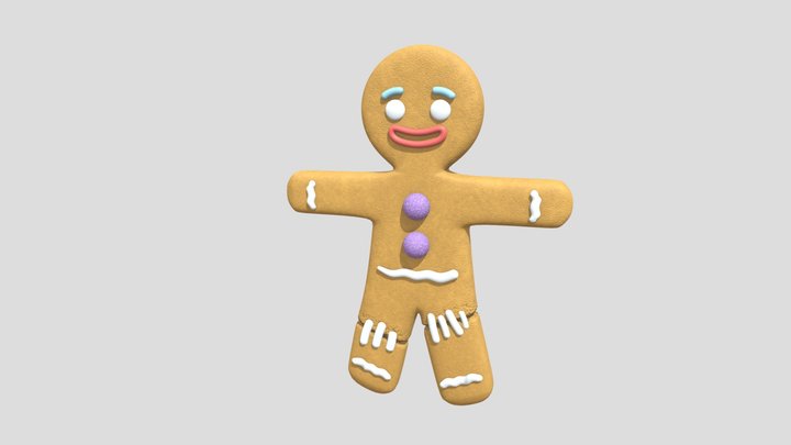 Gingerbread Man 3D Model