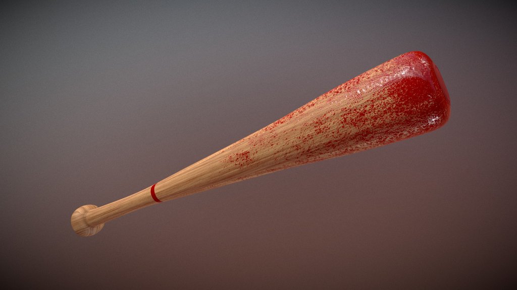 Baseball bat covered in blood