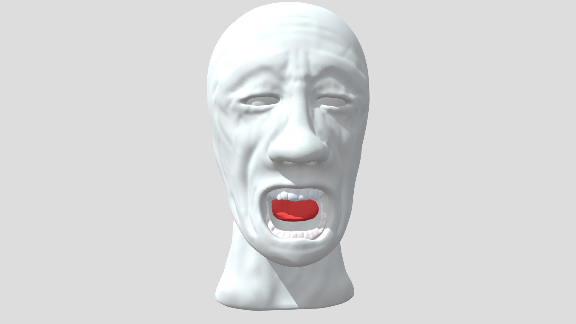 Screaming Face - Download Free 3D model by Michał Zieliński ...