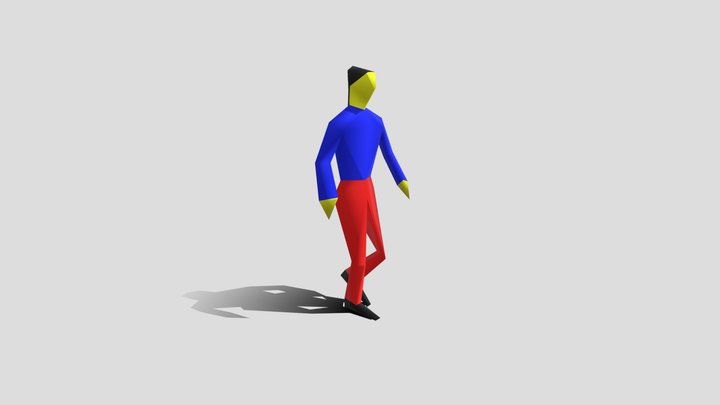 low poly color: 63 verts 3D Model