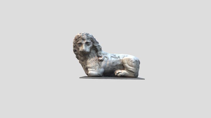 Leone sinistro dello Sbarcadero di Messina 3D Model