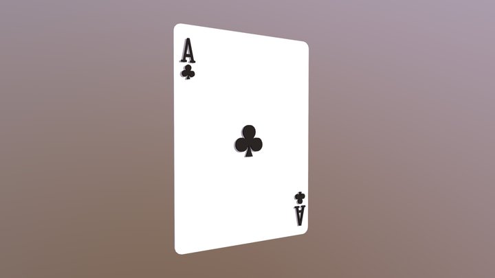 Ace of Clubs 3D Model