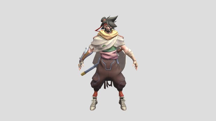 Full Body Rig Warrior 3D Model