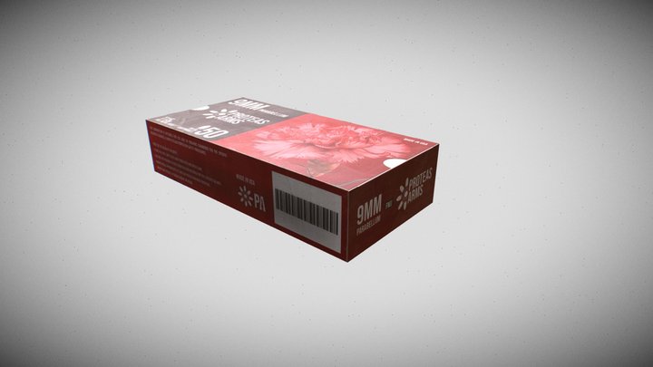 Ammo Box Set - 9mm (Game-Ready) 3D Model