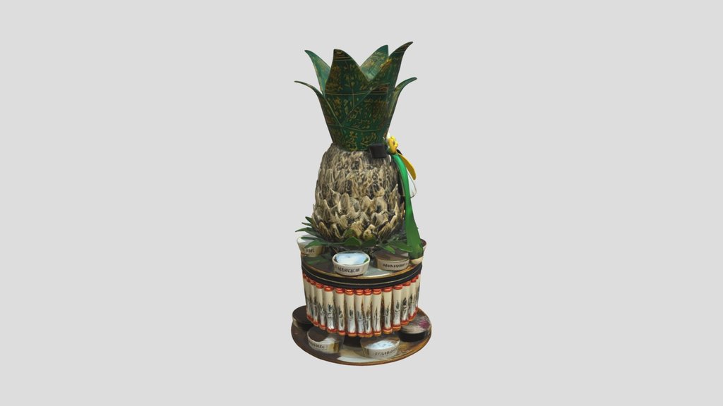 Pineapple Money Tree 3d Model