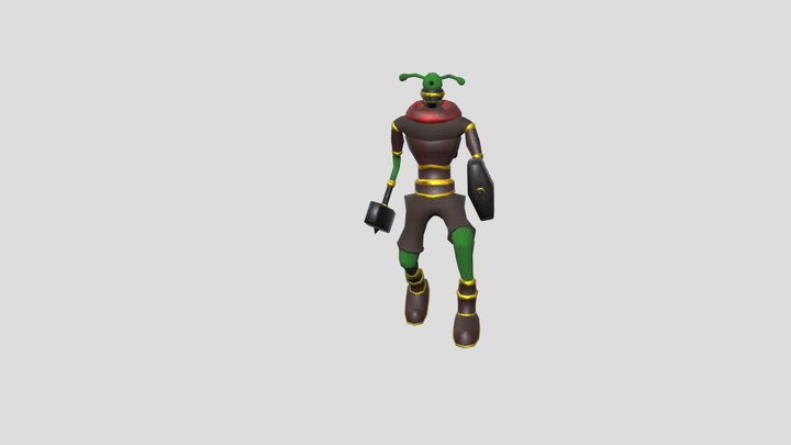 Animated Alien 3D Model