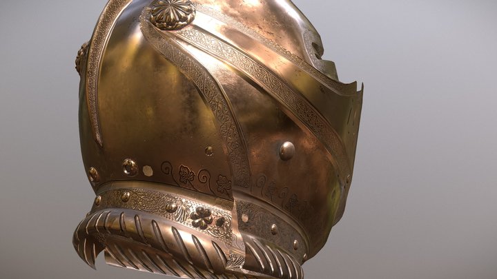 Medieval Helmet 3D Model
