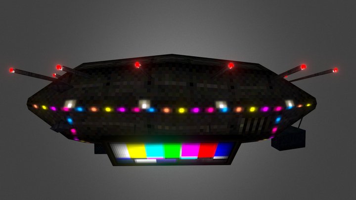 PSX Low-poly Blade Runner inspired Zeppelin