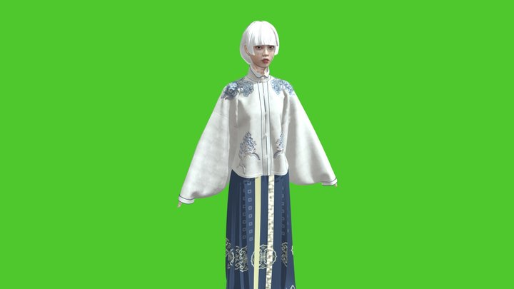 ming_dynasty_group_embroidery_horse_skirt_set 3D Model