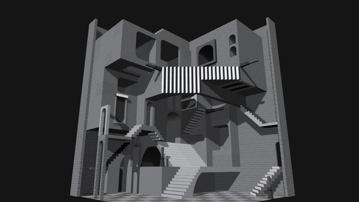 Labyrinth Stairs 3D Model