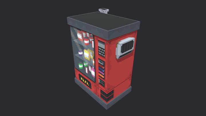 Soda Machine - 3D PixelArt 3D Model