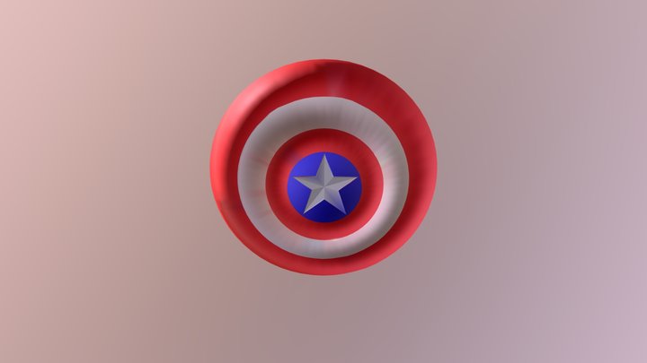 Captain America Shield 3D Model