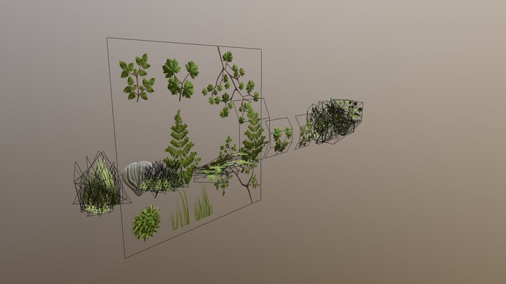stylized foliage 3D Model