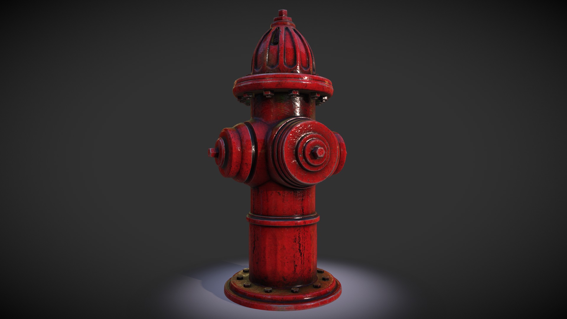 3D model American red fire hydrant - This is a 3D model of the American red fire hydrant. The 3D model is about a red fire hydrant.