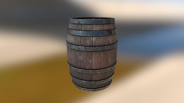 Wooden Keg 3D Model