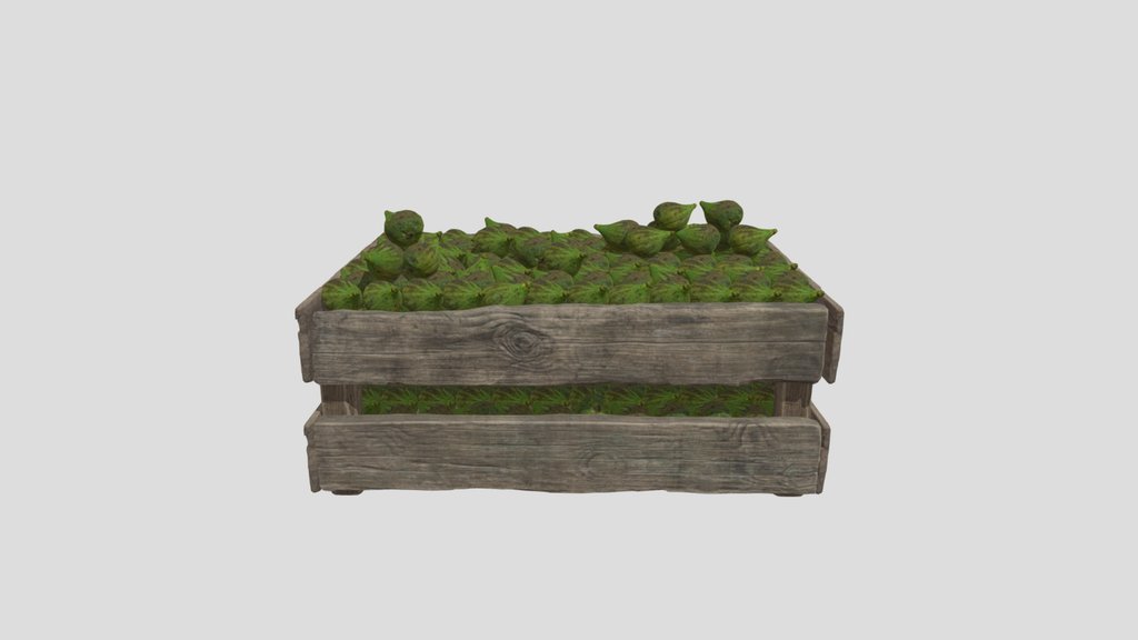 Mk Wooden Veggie Fruit Crate 036