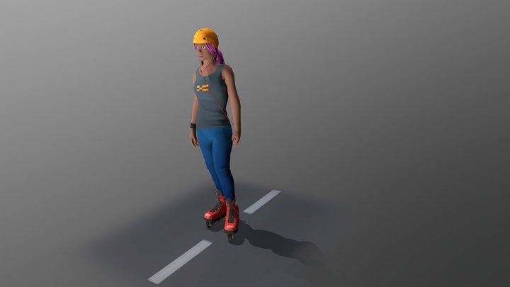 Rollergirl - Gradient Challenge 3D Model