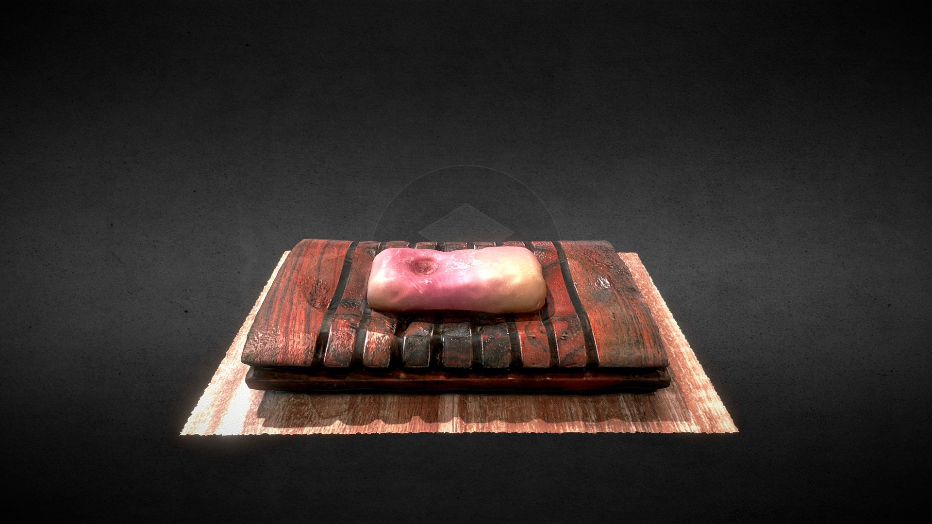 Hand Soap on Wooden Holder