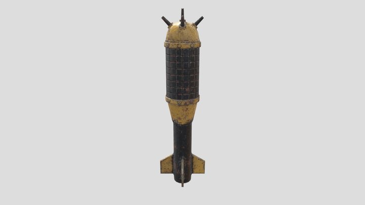 Mortar Missile - Naval Game Project 3D Model