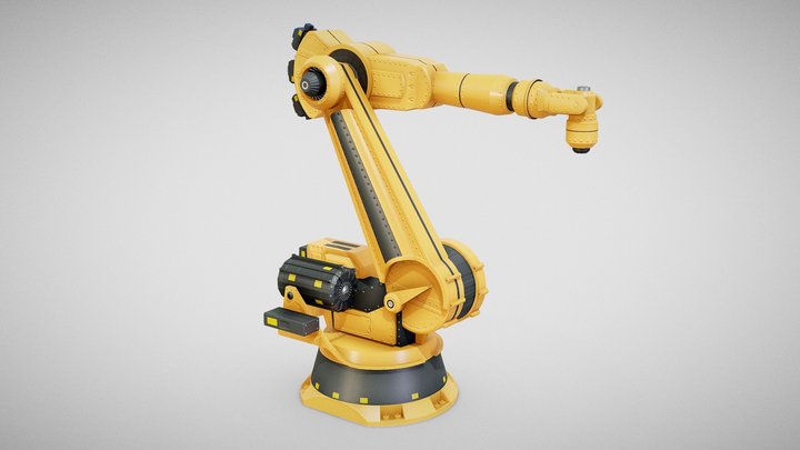 Industrial Robot Arm 01 (Clean) 3D Model
