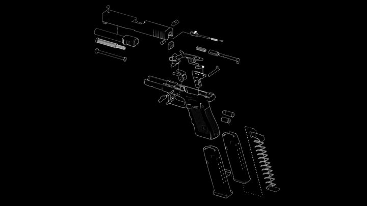 G17 9mm Pistol Schematics – Modello 3D gratuito STL