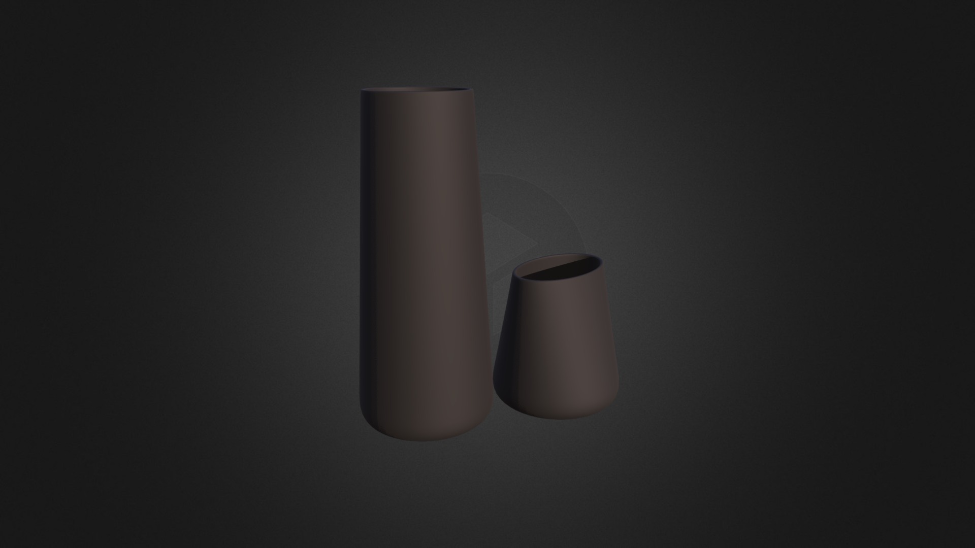 3D model Chrome Vases - This is a 3D model of the Chrome Vases. The 3D model is about a few white cylindrical objects.