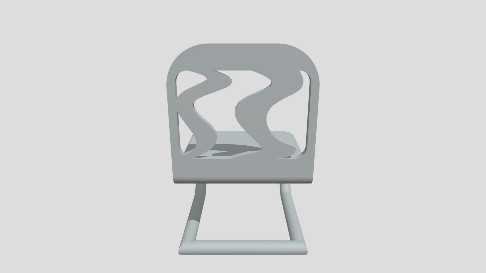 Wavy Chair Design 3D model by Akshaya J (valchion) [9588a0a] Sketchfab