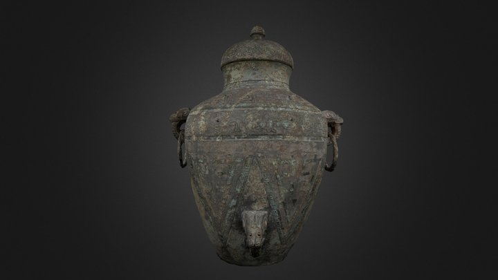Ancient Chinese Wine Vessel 3D Model