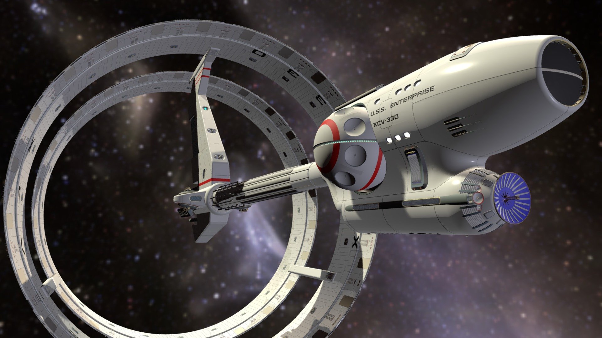 USS Enterprise XCV-330 - Download Free 3D model by WideFoot