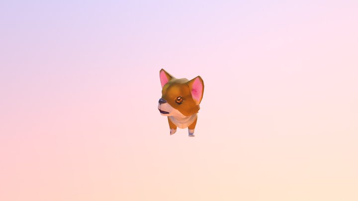 Little Dog 3D Model