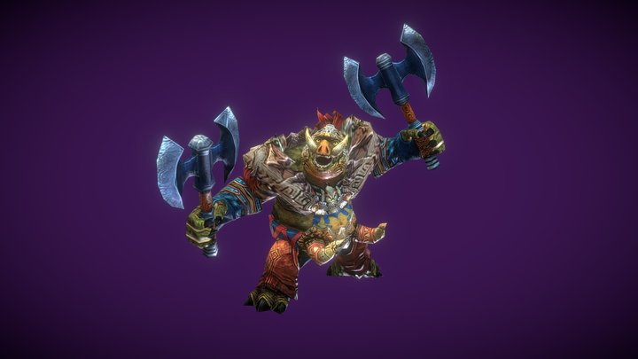 Orc Warrior > Fantasy 3D Model