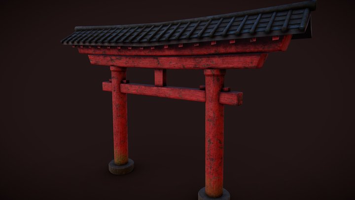 Torii Gate 3D Model
