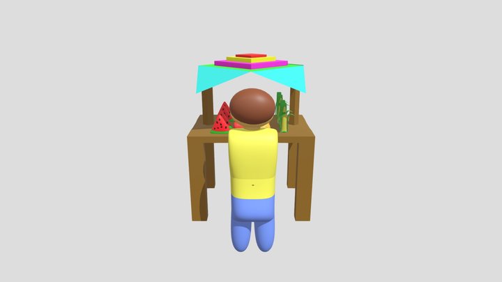 Fruit Stand 3D Model