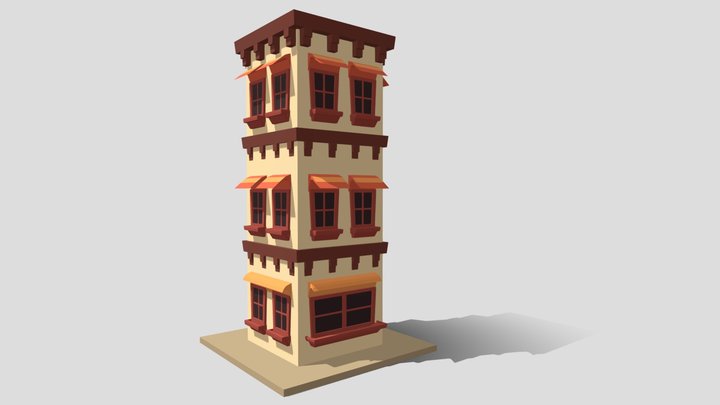 Building Model Low Poly FBX 3D Model