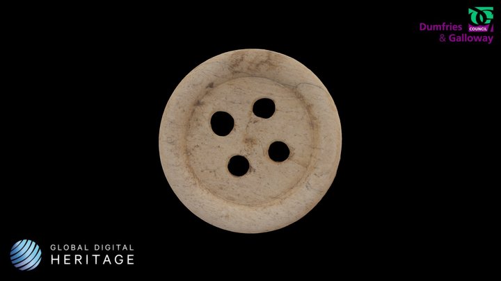 Whithorn Bone Button - Stranraer Museum