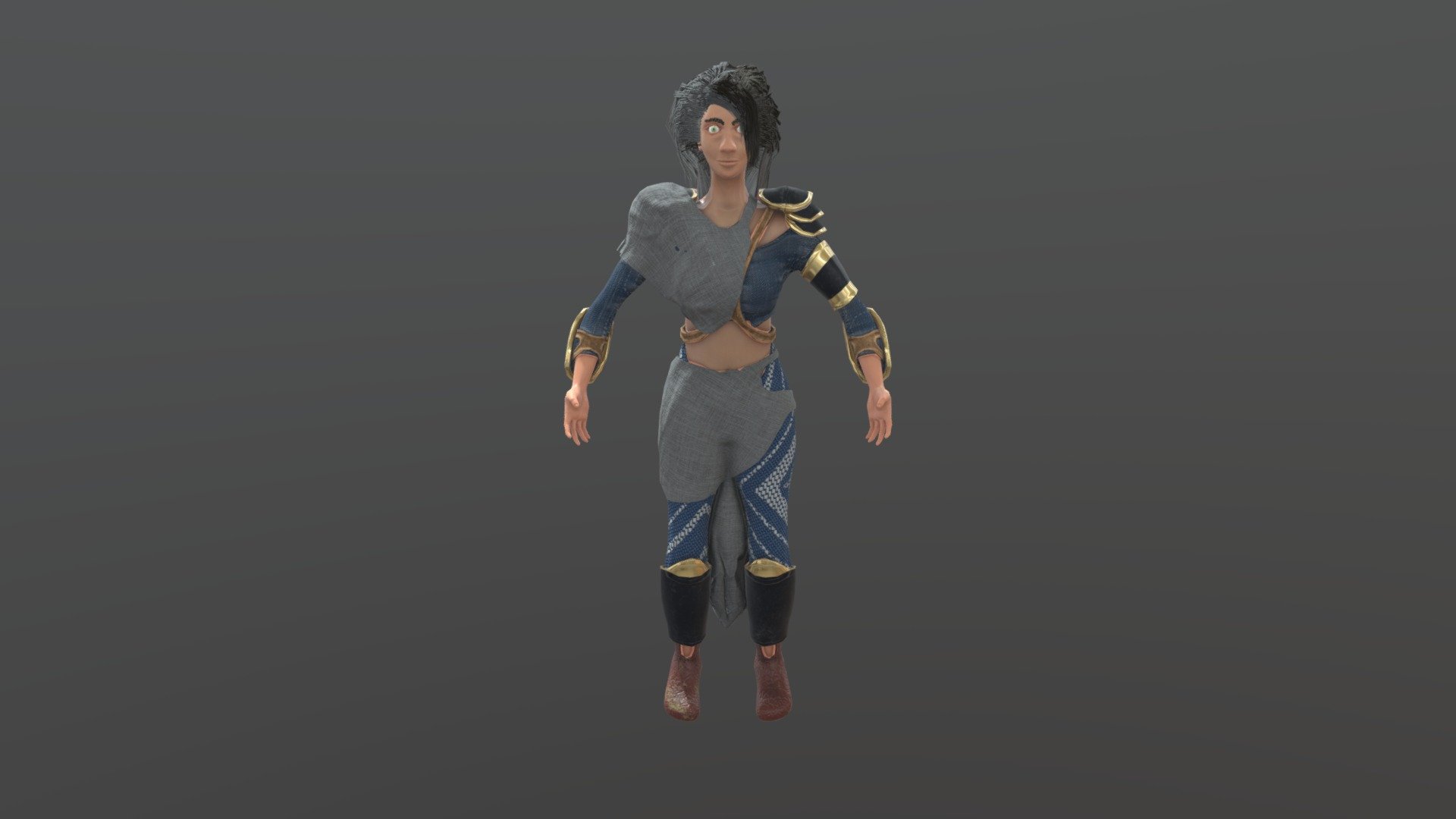 Female Warrior 3d Model By Naveen Sai Nikhil Balam Sainikhil273