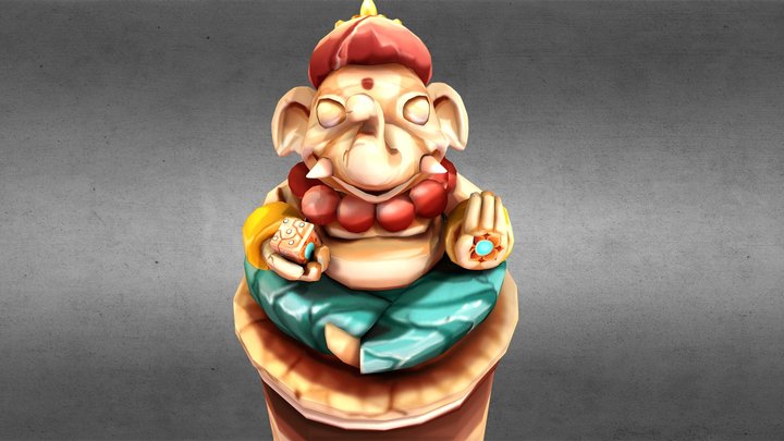Stylized Lord Ganesha 3D Model
