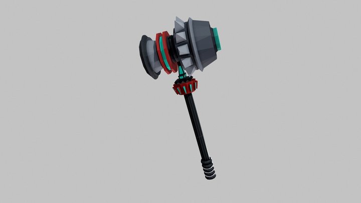 Futuristic War Hammer 3D Model