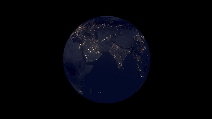 Earth (Night) 3D Model