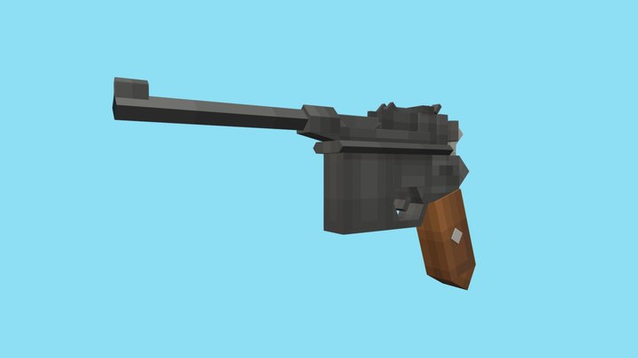 Mauser C96 Blockbench 3D Model