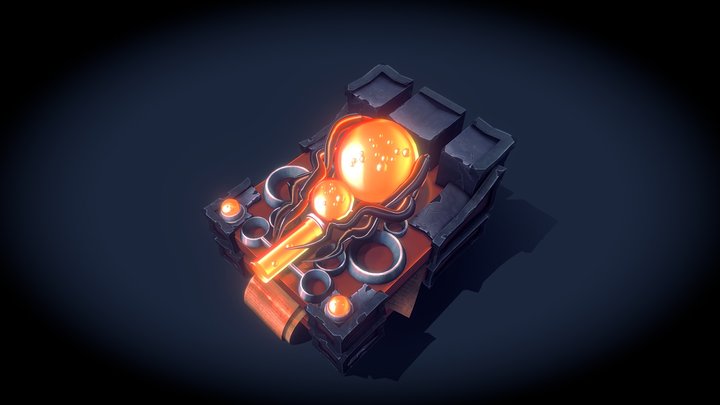 Book with a spider 3D Model