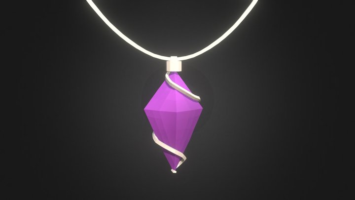 Simple Gem Necklace 3D Model