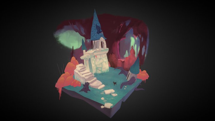 Tower diorama 3D Model