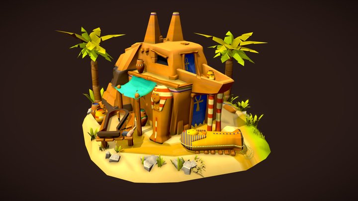 DAE Assignment - Egyptian Sarcophagus Maker 3D Model