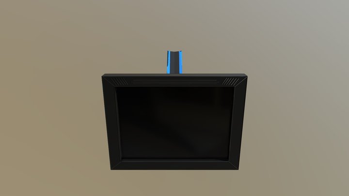Screen with a movable mount 3D Model